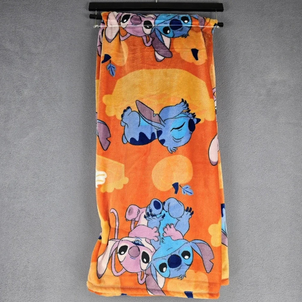 Disney Stitch Angel Plush Throw Blanket 50x60‎ Jay Franco Halloween Soft New